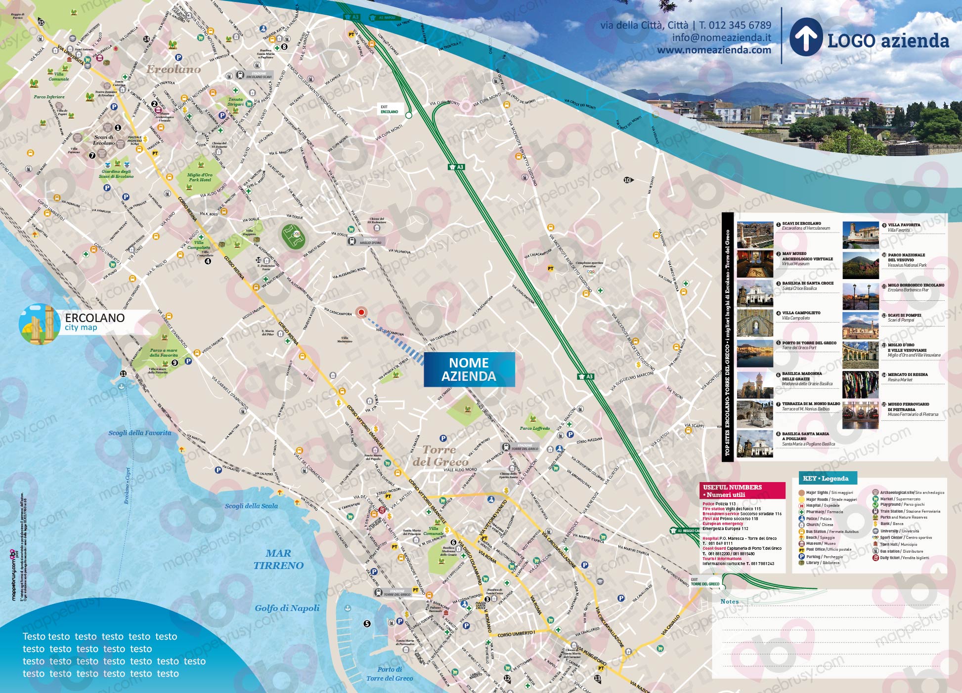 Mappa Ercolano e Torre Greco - Ercolano e Torre Greco city map - mappa Ercolano e Torre Greco - mappa personalizzata Ercolano e Torre Greco