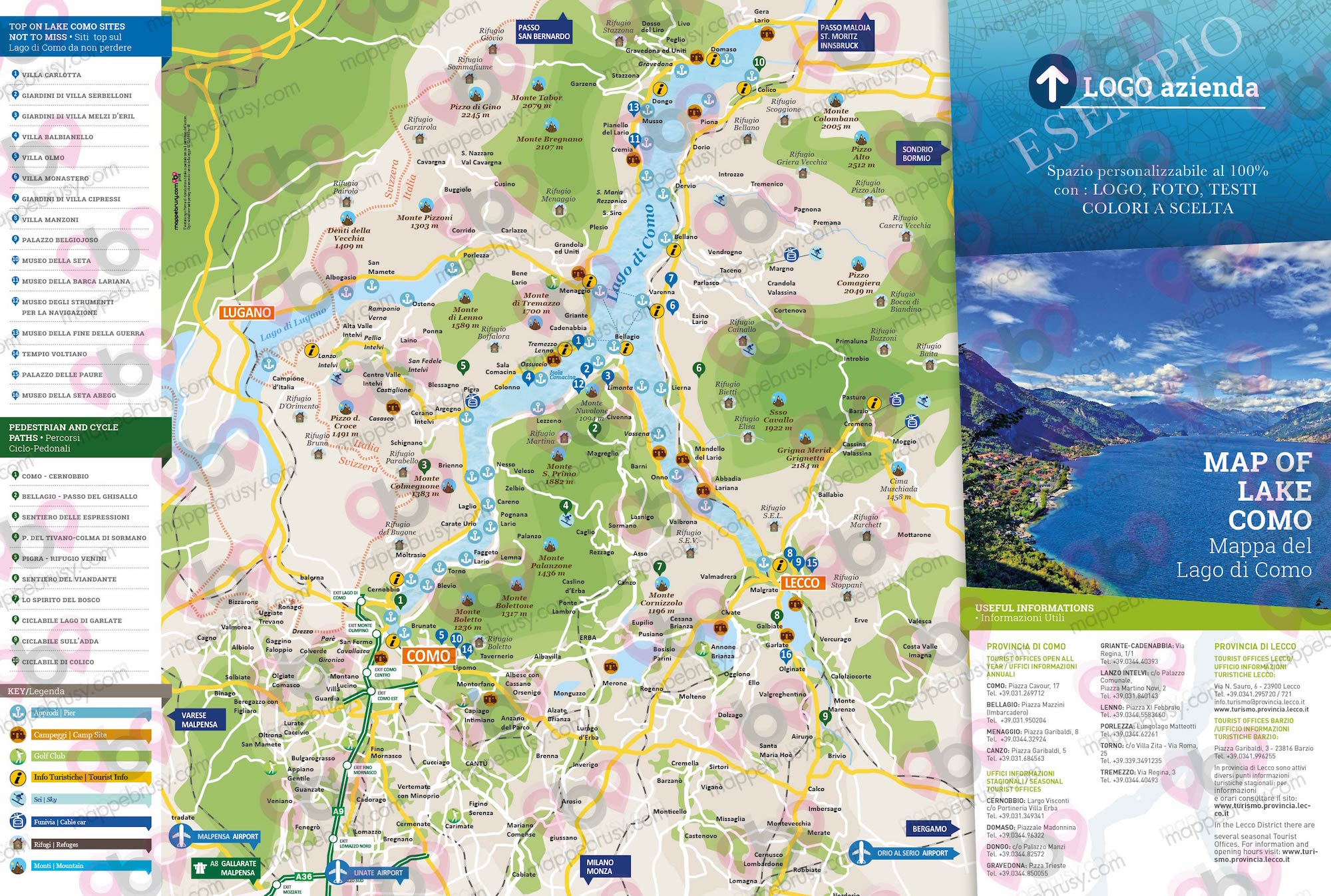 Map Of Lago Di Como
