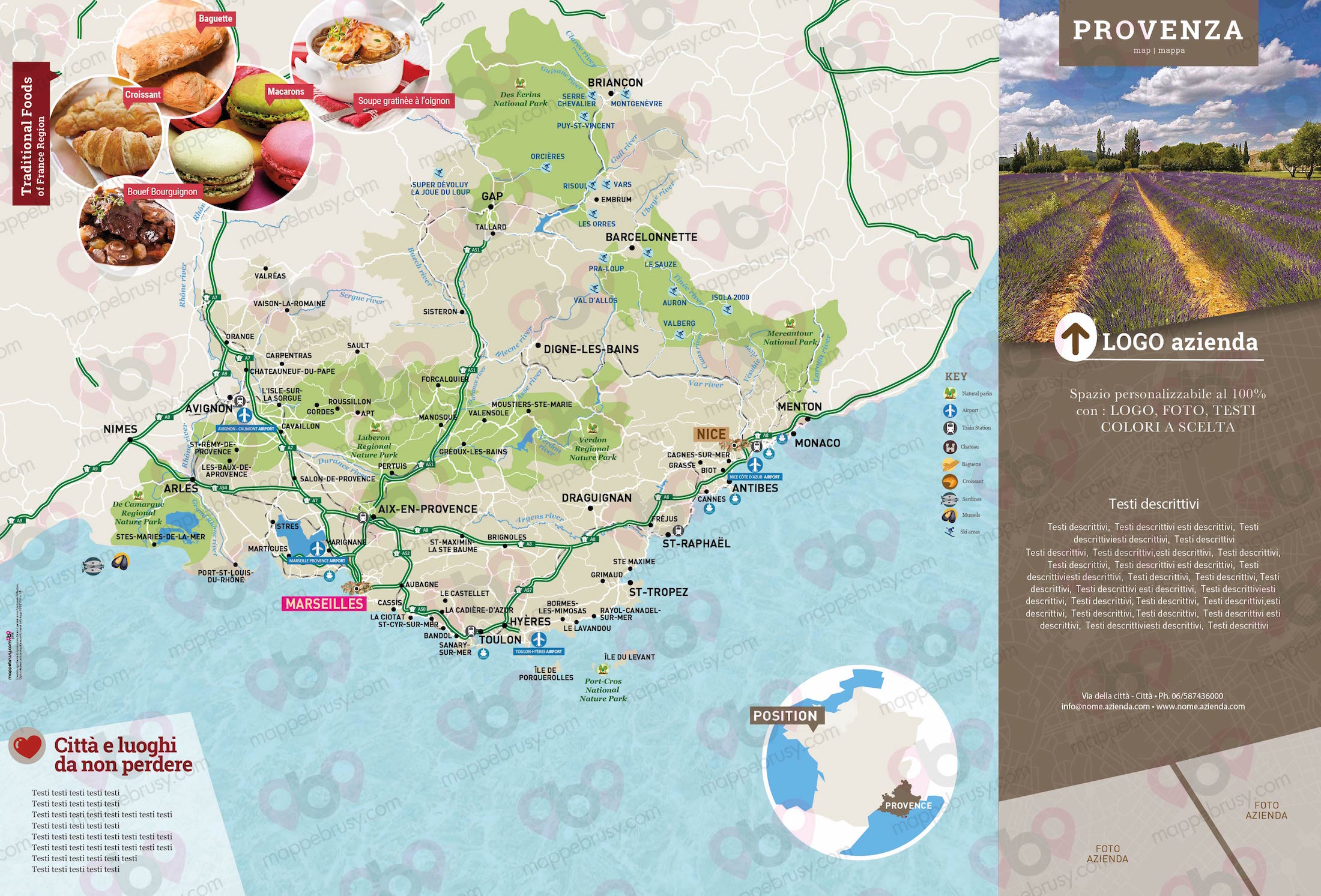 Mappa Provenza - Provenza city map - mappa Provenza - mappa personalizzata di Provenza - mappa tursitica di Provenza