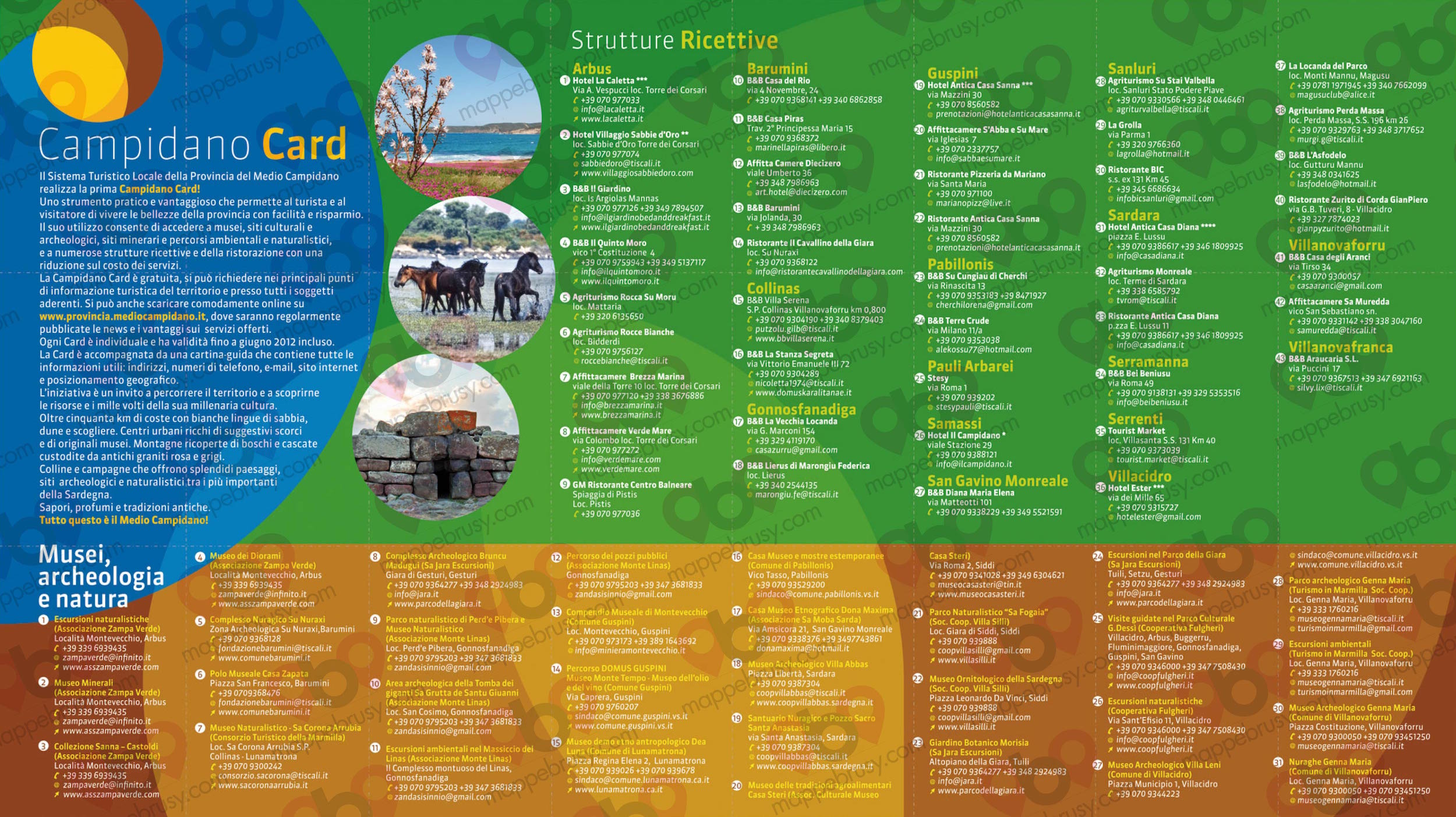 Mappa Tascabile personalizzata per Campidano Card - Medio Campidano