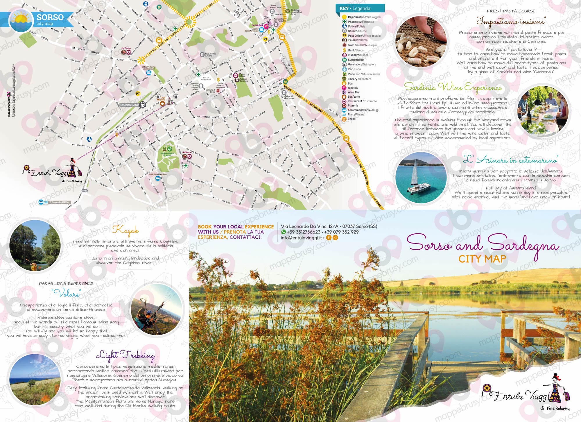 Mappa A3 personalizzata per Entula Viaggi - Sorso