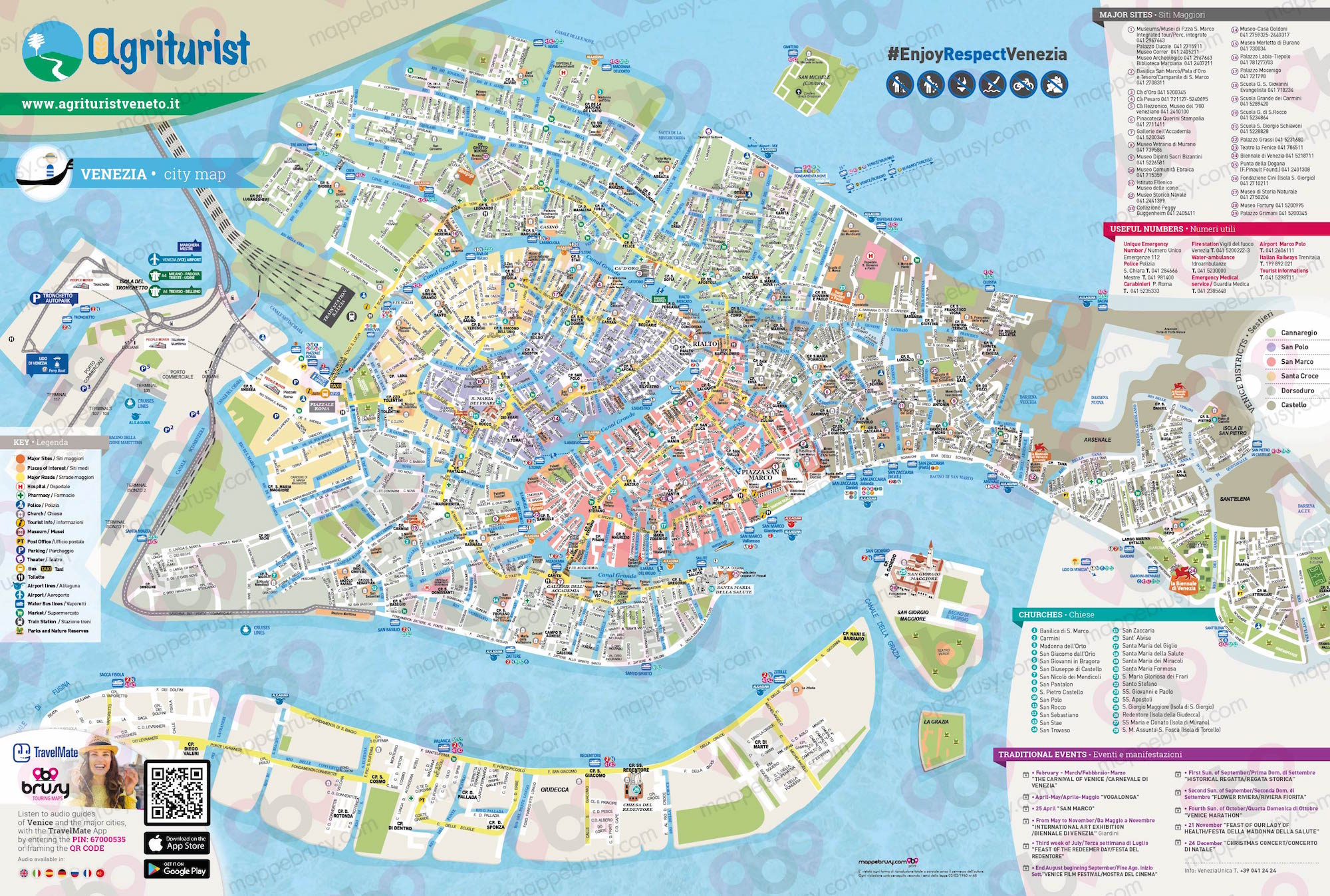 Mappa Liscia personalizzata di Venezia per Agriturist