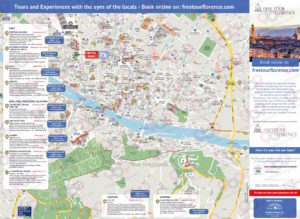 Mappa Grande personalizzata per Free Tour Florence Firenze