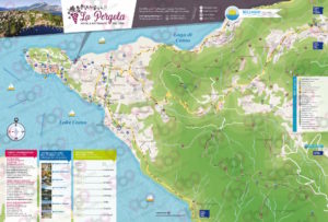 Mappa Liscia personalizzata di Bellagio e Lago di Como per La Pergola Hotel