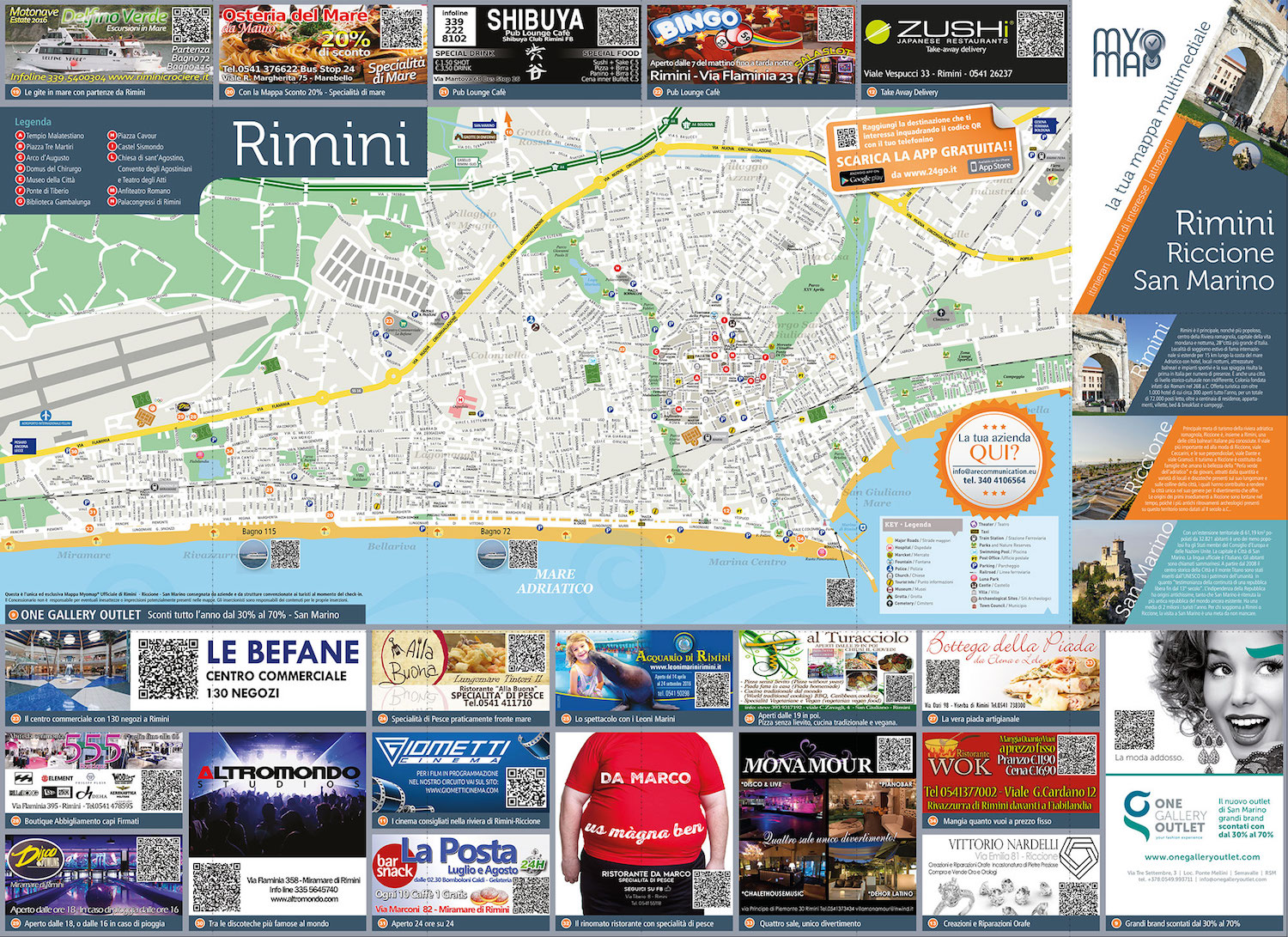 Mappa Grande personalizzata per My Map Rimini e Riccione
