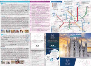 Mappa A3 personalizzata di Milano Velvet Grey e Victor Boutique