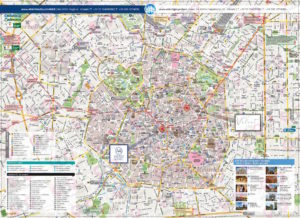 Mappa A3 personalizzata di Milano Velvet Grey e Victor Boutique