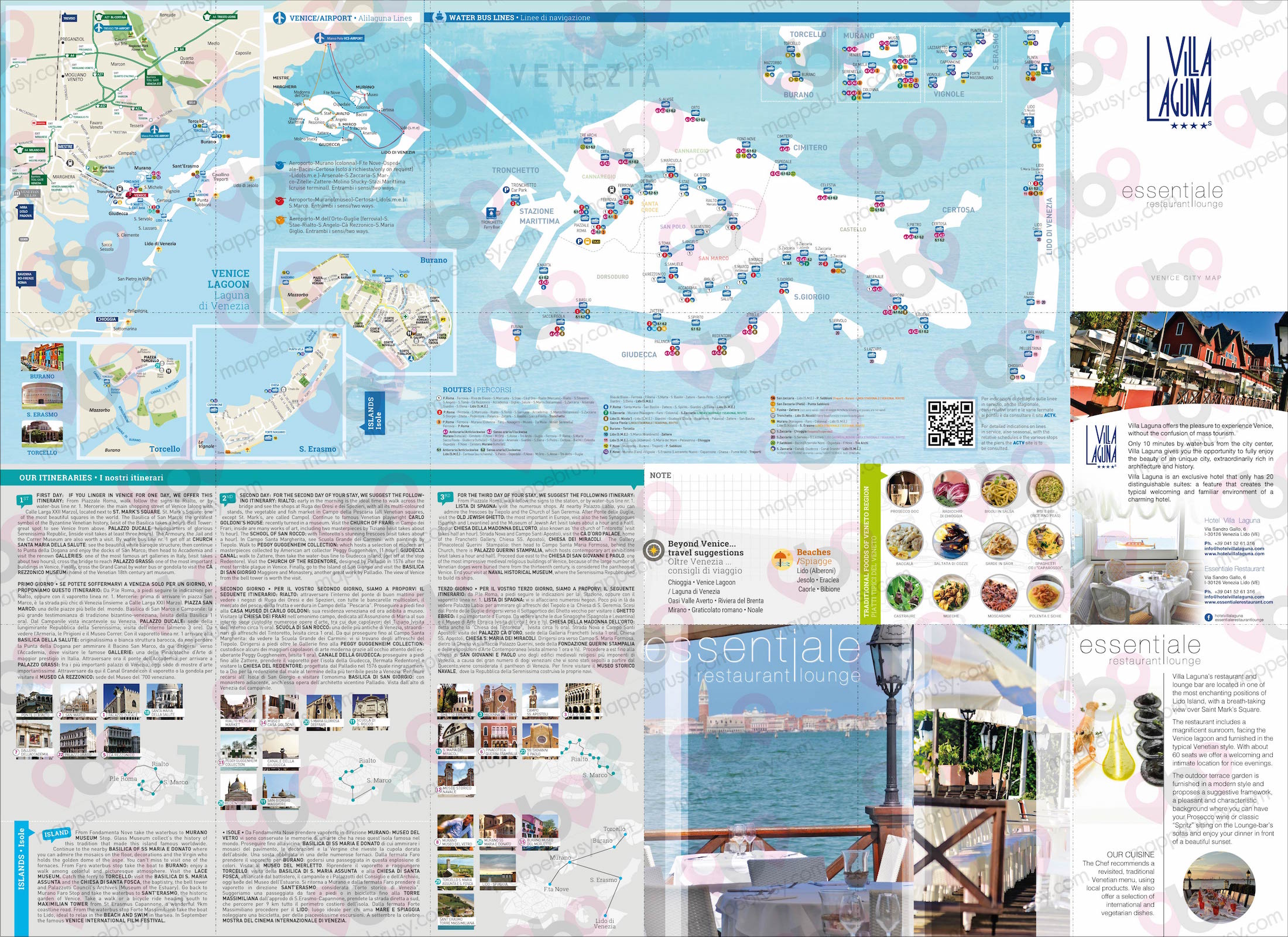 Mappa Grande personalizzata di Venezia per Villa Laguna