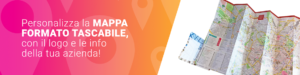 Mappa turistica formato tascabile personalizzabile con keyholder
